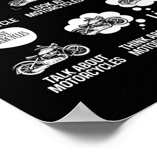 Motorradfahrer Dinge, die ich in meiner Freizeit t Poster (Ecke)