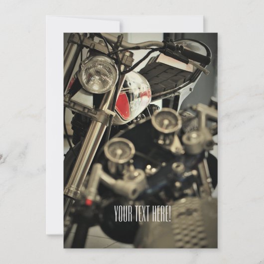 Motorradfahrer Einladung (Vorderseite)