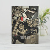 Motorradfahrer Einladung (Stehend Vorderseite)