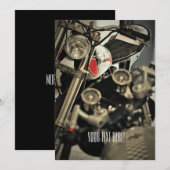 Motorradfahrer Einladung (Vorne/Hinten)