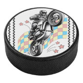 Motorradfahrer Eishockey Puck (3/4)