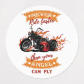 Motorradfahrer Etiketten (Design 2)