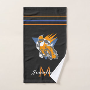 Motorradfahrer Extreme Motorcross Individuelle Nam Handtuch