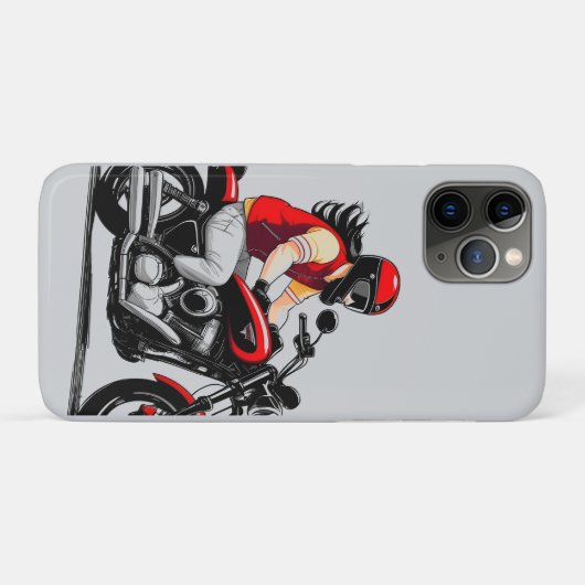 Motorradfahrer fahren durch aktionsreiche Straße Case-Mate iPhone Hülle (Rückseite (Horizontal))