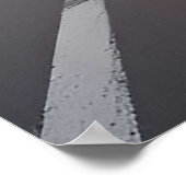 Motorradfahrer fahren durch Landschaftliche Straße Poster (Ecke)