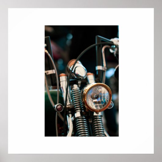 Motorradfahrer-Fahrradfahrer-Fahrerplakat Poster (Vorne)