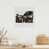 Motorradfahrer-Fahrradfahrer-Fahrerplakat Poster (Küche)
