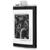 Motorradfahrer Flachmann (Links)