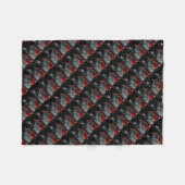 Motorradfahrer Fleecedecke (Vorderseite (Horizontal))