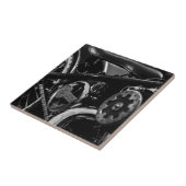 Motorradfahrer Fliese (Seite)