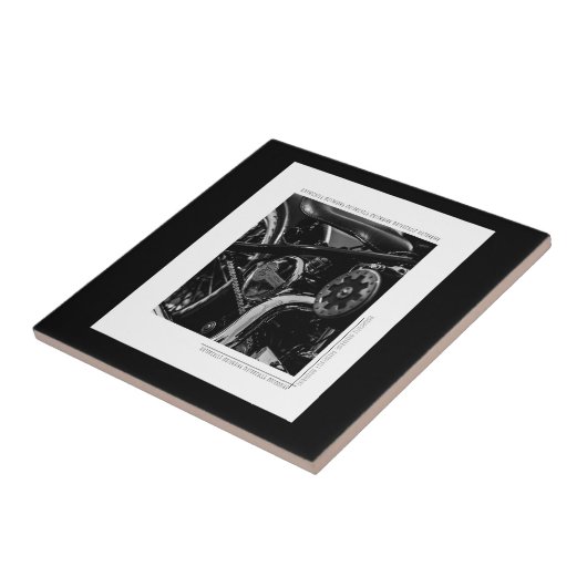 Motorradfahrer Fliese (Seite)