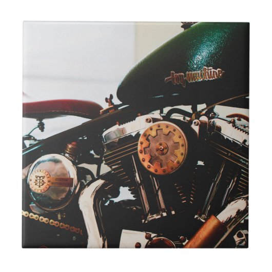 Motorradfahrer Fliese (Vorderseite)