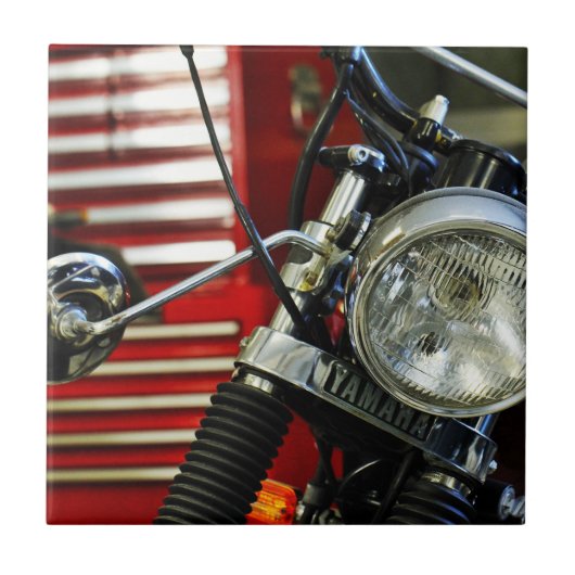 Motorradfahrer Fliese (Vorderseite)