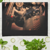 Motorradfahrer Geschirrtuch (Gefaltet)