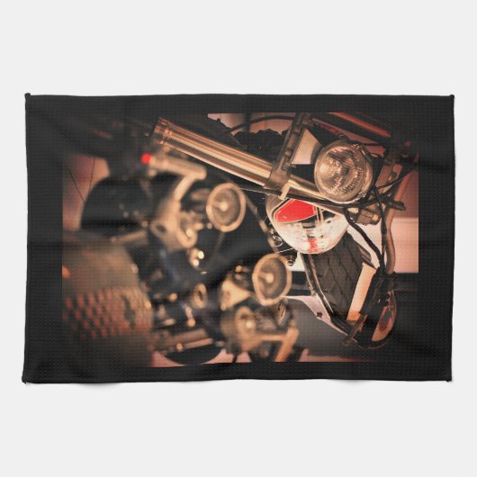 Motorradfahrer Geschirrtuch (Horizontal)
