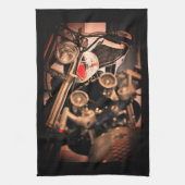 Motorradfahrer Geschirrtuch (Vertikal)