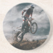 Motorradfahrer Getränkeuntersetzer (Vorne)