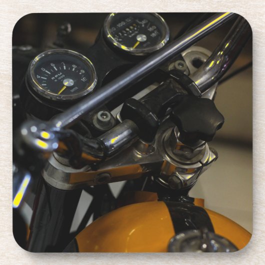 Motorradfahrer Getränkeuntersetzer (Vorderseite)