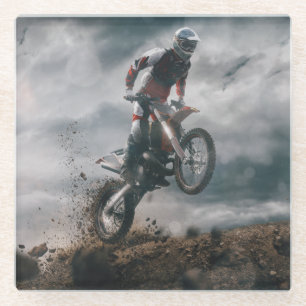 Motorradfahrer Glasuntersetzer