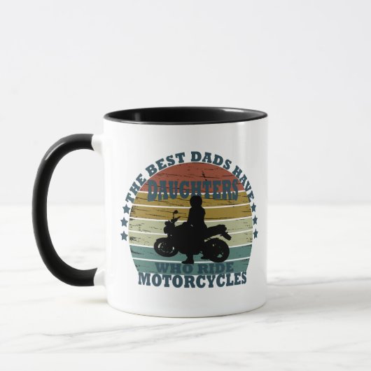 Motorradfahrer-Happy Väter-Tag Tasse (Links)