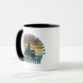 Motorradfahrer-Happy Väter-Tag Tasse (Vorderseite Links)