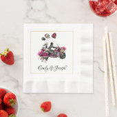 Motorradfahrer Hochzeit von Napkins Serviette (Beispiel)