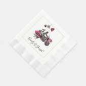 Motorradfahrer Hochzeit von Napkins Serviette (Ecke)