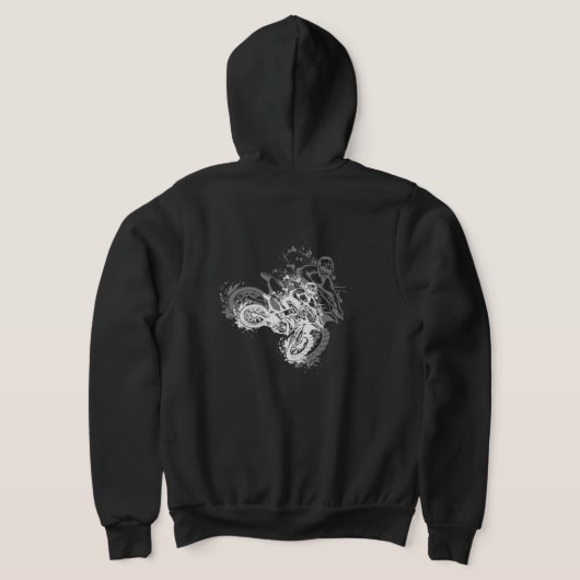 Motorradfahrer Hoodie (AblageHinten)