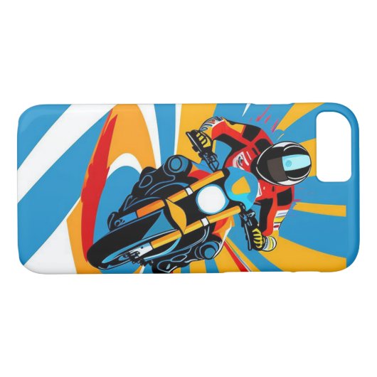 Motorradfahrer in eine scharfe Wende Case-Mate iPhone Hülle (Rückseite (Horizontal))