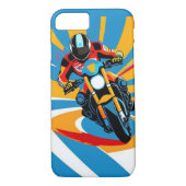 Motorradfahrer in eine scharfe Wende Case-Mate iPhone Hülle (Rückseite)