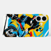 Motorradfahrer in eine scharfe Wende Case-Mate iPhone Hülle (Rückseite (Horizontal))