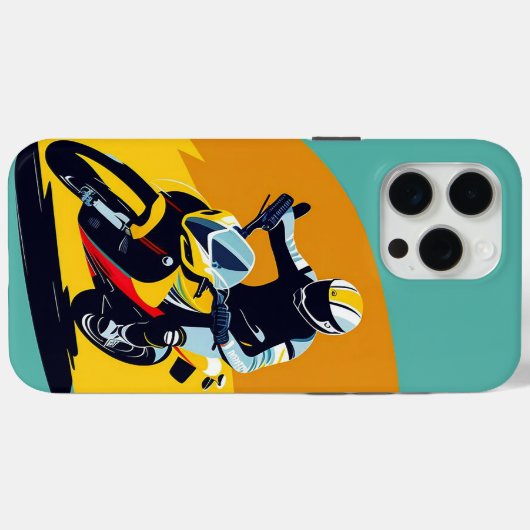 Motorradfahrer in eine scharfe Wende Case-Mate iPhone Hülle (Rückseite (Horizontal))