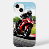 Motorradfahrer in eine scharfe Wende Case-Mate iPhone Hülle (Rückseite)