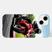 Motorradfahrer in eine scharfe Wende Case-Mate iPhone Hülle (Rückseite (Horizontal))
