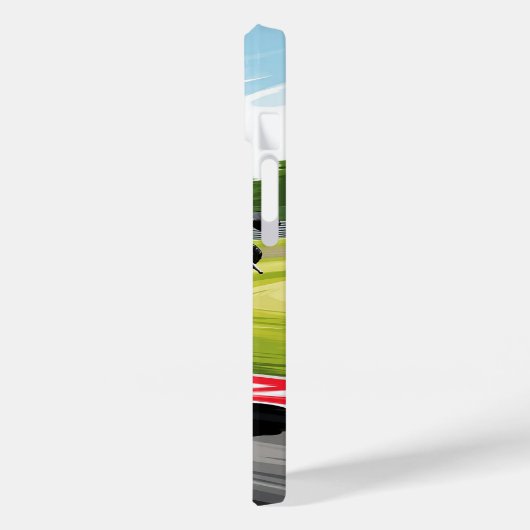 Motorradfahrer in eine scharfe Wende Case-Mate iPhone Hülle (Rückseite / Links)