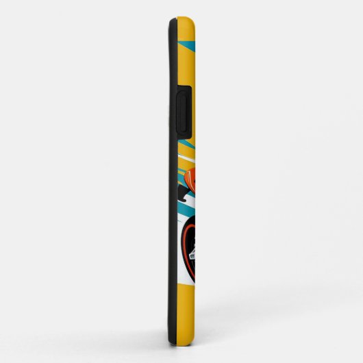 Motorradfahrer in eine scharfe Wende Case-Mate iPhone Hülle (Hinten/Rechts)