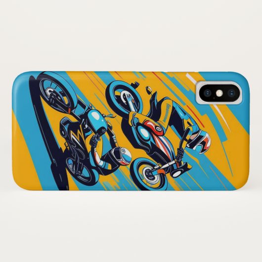 Motorradfahrer in eine scharfe Wende Case-Mate iPhone Hülle (Rückseite (Horizontal))