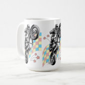 Motorradfahrer Kaffeetasse (Vorderseite Links)