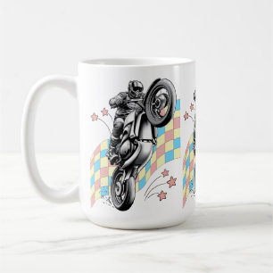 Motorradfahrer Kaffeetasse