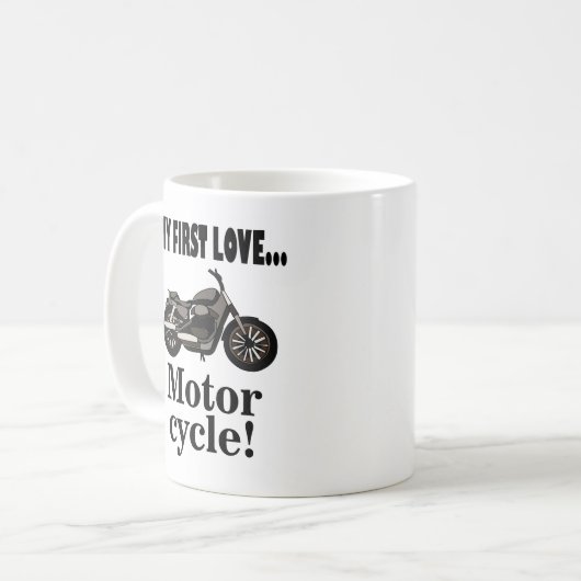 Motorradfahrer Kaffeetasse (Vorderseite Links)