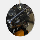 Motorradfahrer Keramik Ornament (Links)