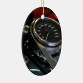 Motorradfahrer Keramik Ornament (Rechts)