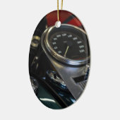 Motorradfahrer Keramik Ornament (Links)