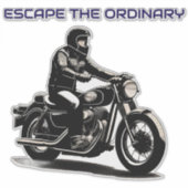 Motorradfahrer Klassisches Motorrad Aufkleber (Vorderseite)