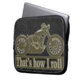 Motorradfahrer Laptopschutzhülle (Vorderseite Links)