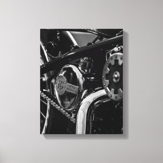 Motorradfahrer Leinwanddruck (Vorderseite)
