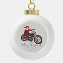 Motorradfahrer Merry Christmas