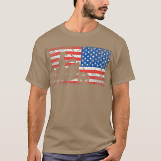 Motorradfahrer mit amerikanischer Flagge 169 T-Shirt
