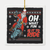 Motorradfahrer mit Angebot Keramikornament (Rückseite)