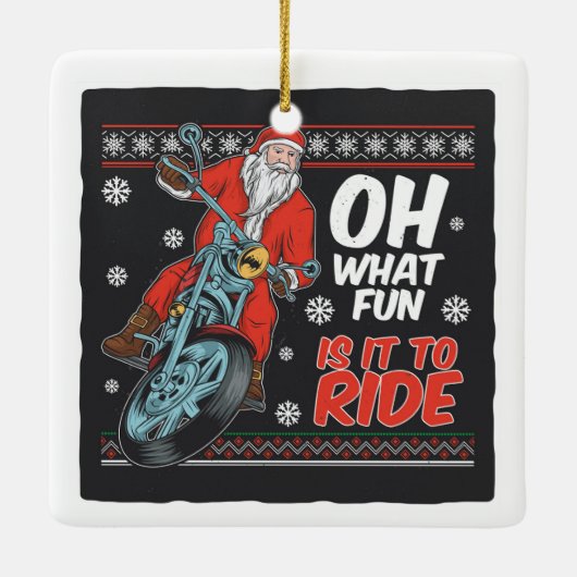 Motorradfahrer mit Angebot Keramikornament (Rückseite)